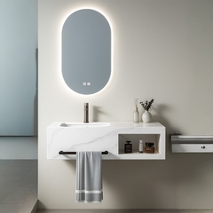 Kệ Lavabo Đá SARIKA BD25 Cao Cấp Gương Led Cảm Ứng