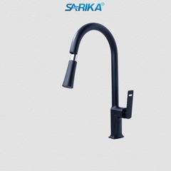 Vòi Rửa Chén Nóng Lạnh SARIKA® SR329 Đồng Thau Mạ Crom Đen