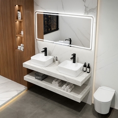 Kệ Lavabo Đá SARIKA BD28 Cao Cấp Gương Led Cảm Ứng