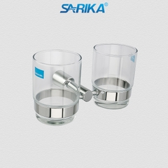 Kệ Bàn Chải Đánh Răng SARIKA® KBC04 Kính Cường Lực Khung Inox 304