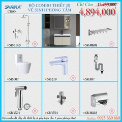 Combo 06 - Trọn Bộ Thiết Bị Vệ Sinh Phòng Tắm SARIKA
