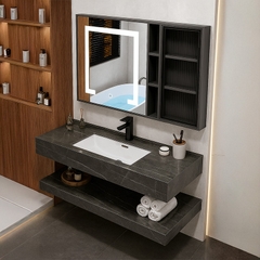 Kệ Lavabo Đá SARIKA BD15 Cao Cấp Gương Led Cảm Ứng