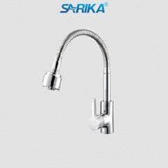 Vòi Rửa Chén Nóng Lạnh SARIKA® SR317 Đồng Thau Mạ Crom Vòi Ruột Gà