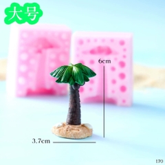 Khuôn Silicon - Gốc Thân Cây - Cây Dừa 2 Mảnh 6cm