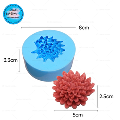 Khuôn Silicon - Hoa Cúc Thược Dược - Cánh Thẳng - 5cm
