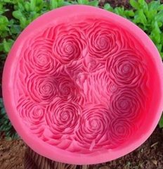 Khuôn Silicon - Mặt Ép Hoa Hồng To 18cm