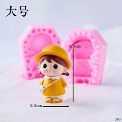 Khuôn Silicon - Em Bé - Bé Gái #35 2 Mảnh 8.5cm Đeo Giỏ
