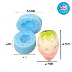 Khuôn Silicon - Trái Cây - Dâu Tây 2 Mảnh 4cm