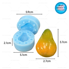 Khuôn Silicon - Trái Cây - Đu Đủ 2 Mảnh 3.8cm