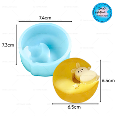 Khuôn Silicon - Động Vật - Con Thỏ 1 Sao