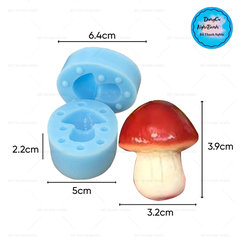 Khuôn Silicon - Rau Củ- Nấm 2 Mảnh 4cm