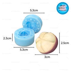 Khuôn Silicon - Trái Cây - Trái Măng Cụt 2 Mảnh 2cm