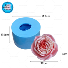 Khuôn Silicon Hoa Hồng Nở Xoè Lớn 8.2cm