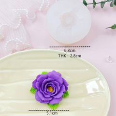 Khuôn Silicon - Hồng Nở Búp Kèm Lá A1-1531