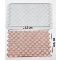 Khuôn Silicon - Viền Mảng 2D - Tứ Giác Chấm 16x10cm