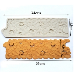 Khuôn Silicon - Viền Mảng Họa Tiết - Hoa Mai 33x10cm