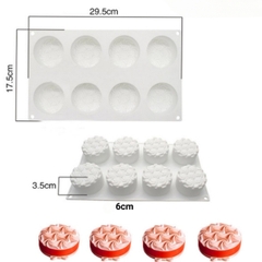 Khuôn Silicon - Đế Tròn Xoắn 8c 6cm