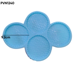 Khuôn Silicon - Mặt Ép Tròn Tim Set 4 - 9.2cm