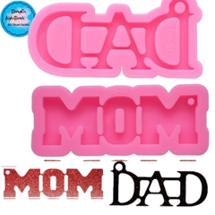 Khuôn Silicon - Chữ MOM DAD Set 2