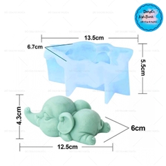 Khuôn Silicon Động Vật Con Voi 12.5cm Khúc Bạch
