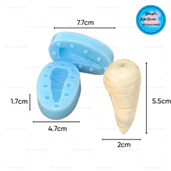 Khuôn Silicon - Trái Cây - Cà Rốt 2 Mảnh 5.5cm