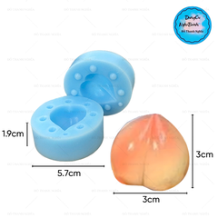 Khuôn Silicon - Trái Cây - Trái Đào 2 Mảnh 3cm