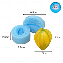 Khuôn Silicon - Trái Cây - Khế 2 Mảnh 4cm