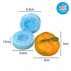 Khuôn Silicon - Trái Cây - Trái Cam 2 Mảnh 3cm