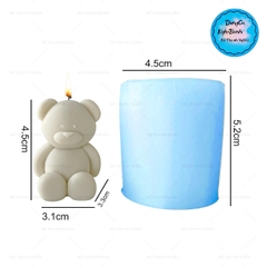 Khuôn Silicon - Động Vật - Gấu Ngồi 4.5cm