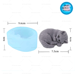 Khuôn Silicon - Động Vật - Mèo Nằm Cuộn Sale 100K
