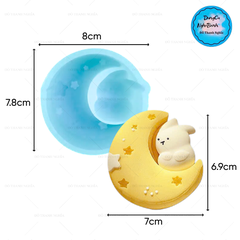 Khuôn Silicon - Động Vật - Con Thỏ 6 Sao