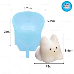 Khuôn Silicon - Động Vật - Con Mèo Ngồi Pudding