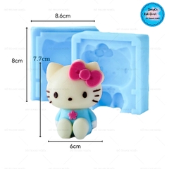 Khuôn Silicon - Mèo Kitty - 2 Mảnh Lớn 7.7cm