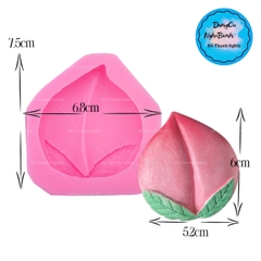 Khuôn Silicon - Trái Cây - Đào 5.2cm Nằm