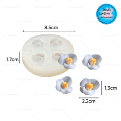Khuôn silicon - Hoa Cúc Dẹp 4c - 2.8cm