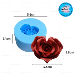 Khuôn Silicon - Hoa Hồng Trái Tim 4.6cm