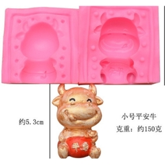 Khuôn Silicon - Động Vật - Trâu 2 mảnh 5.3cm M03