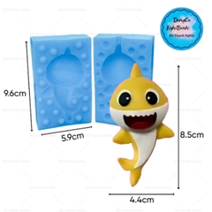 Khuôn Silicon -Sinh Vật Biển - Miệng Cười Lớn Cá Mập Baby Shark 8.5cm 2 Mảnh