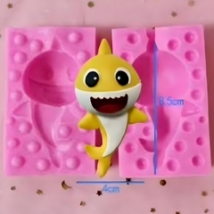 Khuôn Silicon -Sinh Vật Biển - Miệng Cười Lớn Cá Mập Baby Shark 8.5cm 2 Mảnh