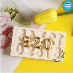 Khuôn Silicon - Chữ Số - Set 2 - 2.4cm