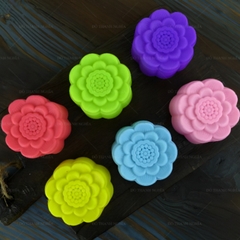 [10 cup] Khuôn Silicon - Cup Set 5cm - M71 Hoa Cúc