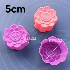 [10 cup] Khuôn Silicon - Cup Set 5cm - M71 Hoa Cúc