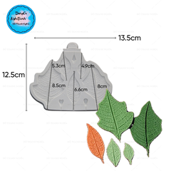 Khuôn Silicon - Lá Trạng Nguyên - 7-8.7cm - 8c