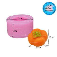 Khuôn Silicon - Trái Cây - Hồng 3.6cm