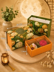 Hộp Giấy - Bánh Trung Thu Quai Xách - 4 Bánh - 4B06 - 4 Bánh Cao Hoàng Cúc