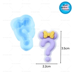 Khuôn Silicon - Dấu Chữ - Dấu Hỏi Nơ 3.5cm