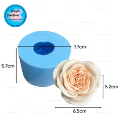 Khuôn Silicon - Hoa Hồng Lai - Hồng Anh Tim 6.5cm