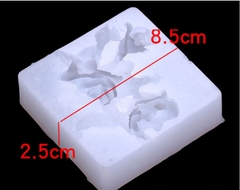 Khuôn Silicon - Chùm Hoa Hồng 3c - Kèm Nụ Lá