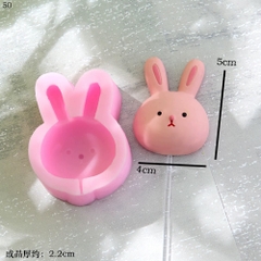 Khuôn Silicon - Động Vật - Con Thỏ Mặt Thỏ 5cm