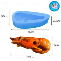 Khuôn Silicon - Món Ăn - Con Tôm Cong 12cm